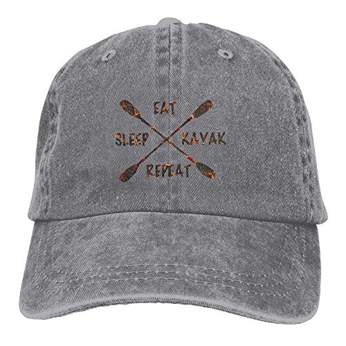 Product Cover OPS Eat Sleep River Kayak Adult Sport Adjustable Baseball Cap Cowboy Hat