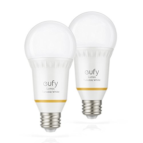Product Cover eufy Lumos Smart Bulb by Anker-Tunable White, Soft White to Daylight (2700K-6500K), 9W, Works with Amazon Alexa, No Hub Required, Wi-Fi, 60W Equivalent, Dimmable LED Light Bulb, A19, E26, 2-Pack