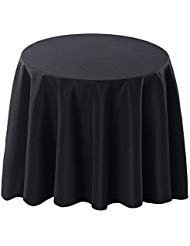Product Cover Surmente Tablecloth 120 Inch Round Polyester Table Cloth, Banquets, or Restaurants (Black) ...