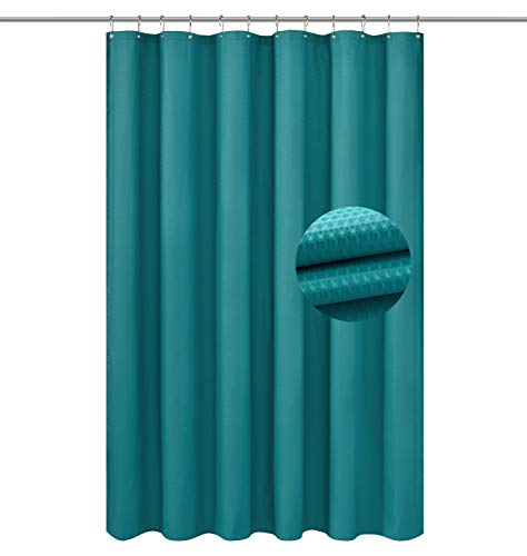 Product Cover Barossa Design Soft Microfiber Fabric Shower Liner or Curtain with Embossed Dots, Hotel Quality, Machine Washable, Water Repellent, Turquoise, 70 x 72 inches