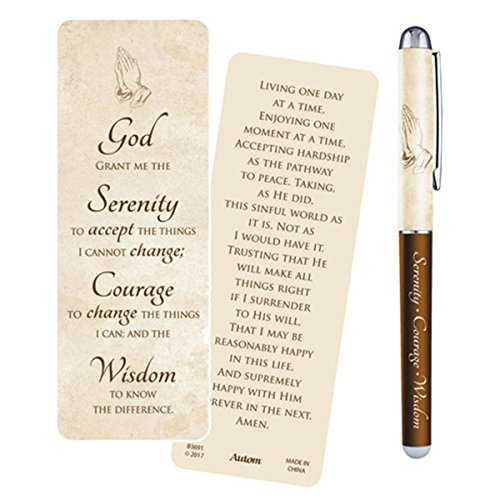 Product Cover Serenity Prayer Ballpoint Pen with Bookmark Gift Set