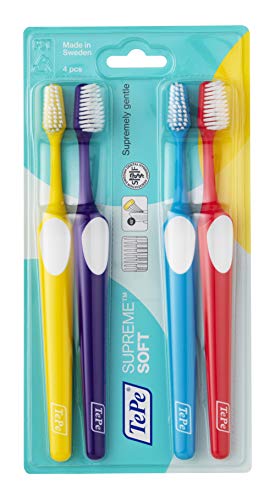 Product Cover TEPE Supreme Soft Toothbrushes - Soft Bristle Disposable Toothbrush, 4 Pack