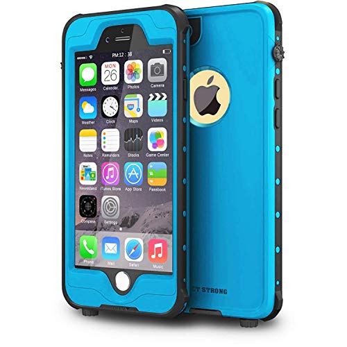Product Cover ImpactStrong iPhone 6 Plus Waterproof Case (5.5-Inch Version) [Fingerprint ID Compatible] Slim Full Body Protection for Apple iPhone 6 Plus & 6s Plus (5.5 Inch) - .PRO Sky Blue