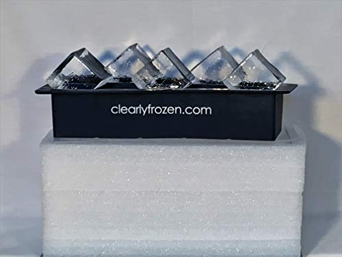 Product Cover ClearlyFrozen High Capacity (10 x 2 Inch) Home Clear Ice Cube Tray/Ice Cube Maker
