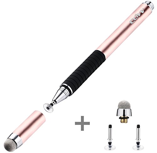 Product Cover CCIVV Stylus Pen 2 in 1 Fine Point & Mesh Tip for Touch Screen, Compatible for Tablet and Cellphone (1Pc, Rose Gold)