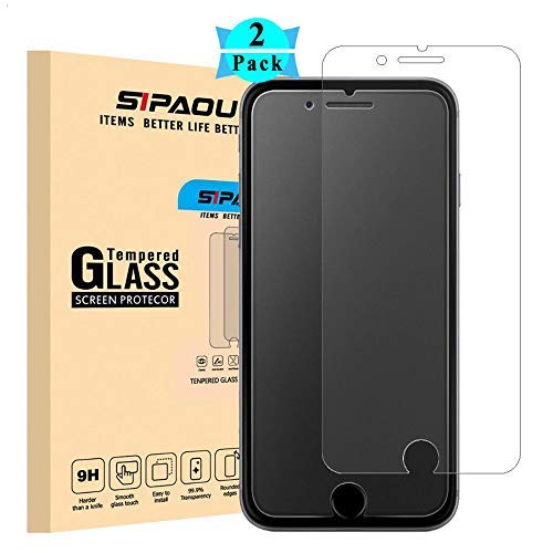 Product Cover iPhone 7 8 Plus Matte Screen Protector, [2-Pack] SIPAOU 9H Hardness Matte Tempered Glass Screen Film [Case Friendly] [Good Light Transmission] for iPhone 7 8 Plus (for iPhone 7 Plus/8 Plus (5.5 inch))