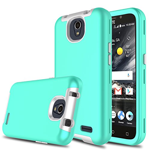 Product Cover Innens Compatible with ZTE Maven 3 Case, ZTE Z835 Case, ZTE Prestige 2 Case, 3-in-1 [TPU + Dual Layer PC] Shockproof Rugged Protective Case Compatible with ZTE Overture 3/Prelude Plus (Turquoise)