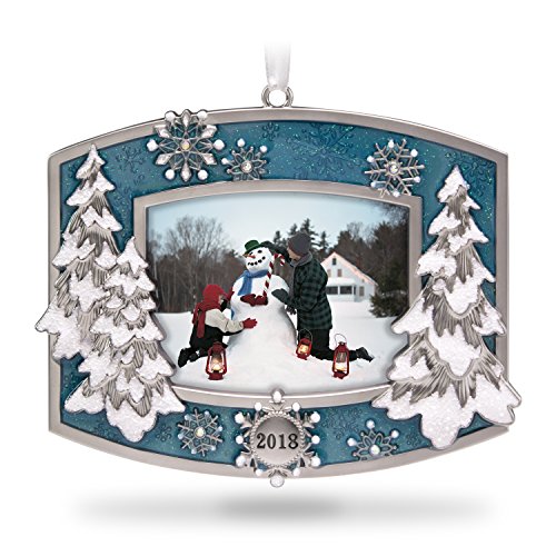 Product Cover Hallmark Keepsake Christmas Ornament 2018 Year Dated, A Beautiful Year Picture Frame Photo Frame, Metal