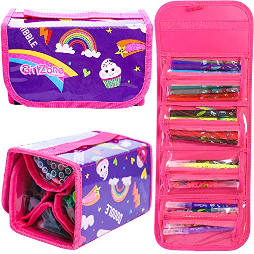 Product Cover GirlZone: Arts and Crafts Fruit Scented Markers and Pencil Case For Girls