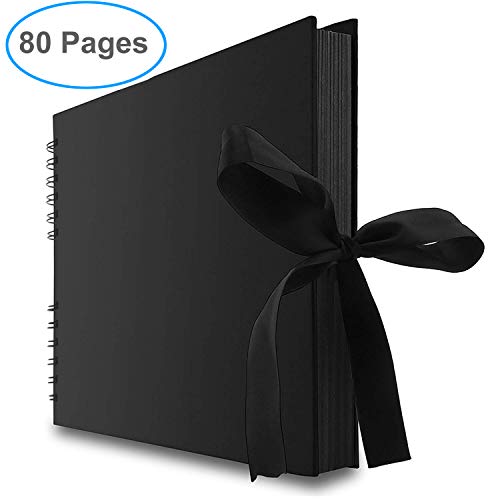 Product Cover Gotideal 80 Pages DIY Scrapbook Album Craft Paper Wedding and Anniversary Photo Album Family Scrapbook DIY Accessories and Scrapbooking Supplies(Black)...