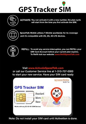 Product Cover SpeedTalk Mobile GPS Tracker Triple Cut SIM Card Starter Kit No Contract (Standard, Micro, Nano) for 2G 3G 4G Devices