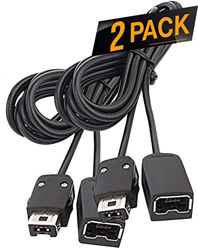 Product Cover 2-Pack of 10ft Extension Cable for [NES / SNES Classic] Controller, SNES, Cords Extender - Best Controller Extension Cable Cord for Nintendo Mini Edition Gaming System Black