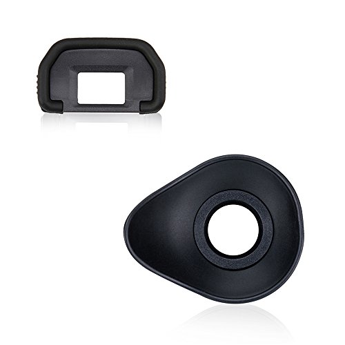 Product Cover 2 Types Camera Eyecup JJC Eye Cup Eyepiece Viewfinder for Canon 6D Mark II 6D 5D Mark II 5D 90D 80D 70D 60D 60Da 50D 40D 30D 20Da 20D 10D etc Replaces Canon Eye Cup Oval Soft TPU Rubber -2 Pack