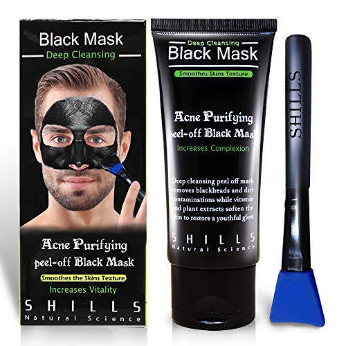 Product Cover SHILLS Blackhead Remover, Pore Control, Skin Cleansing, Purifying Bamboo Charcoal, Peel Off Facial Black Mask,1 Bottle(1.69 fl. oz)