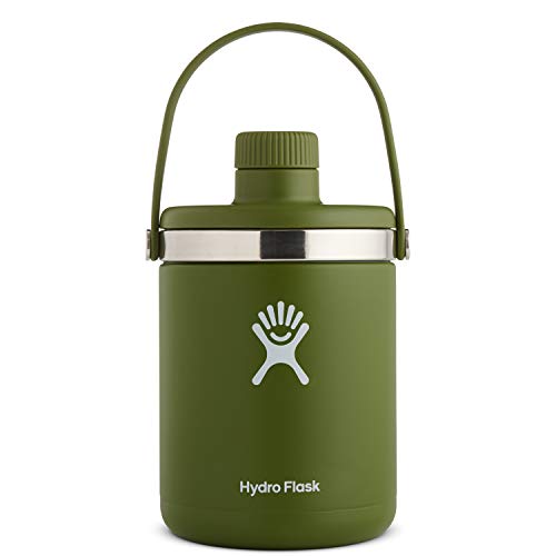 Product Cover Hydro Flask Oasis Water Jug - Stainless Steel & Vacuum Insulated - Leak Proof Cap - 64 oz, Olive