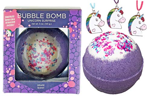 Product Cover 2 Sisters with Spa Homemade by Moms in The USA Unicorn Bubble Bath Bomb with Surprise Necklace Inside Kids Fizzy