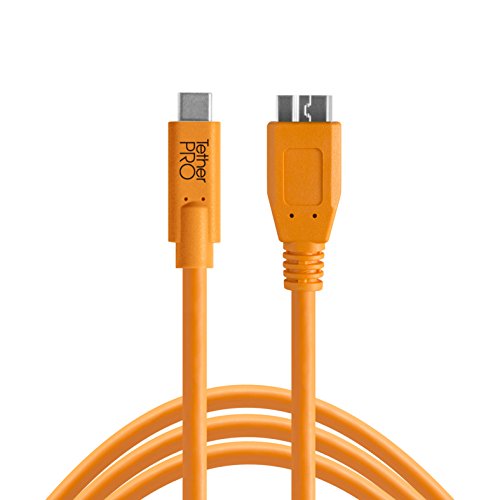 Product Cover TetherPro USB-C to 3.0 Micro-B, 15' (4.6m) (High-Visibility Orange)