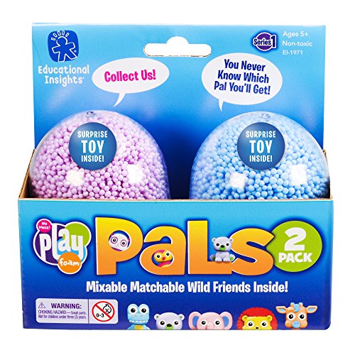 Product Cover Educational Insights Playfoam Pals Wild Friends 2-Pack | Non-Toxic, Never Dries Out | Includes Collectible Playfoam Pals & Playfoam | Perfect for Ages 5 and up | Perfect Stocking Stuffer