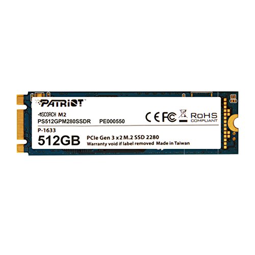 Product Cover Patriot Scorch 512GB NVMe M.2 PCIe Solid State Drive Up to 1700MB/s Read Transfer Speeds