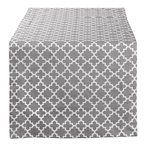 Product Cover DII Lattice Cotton Table Runner for Dining Room, Foyer Table, Summer Parties and Everyday Use - 14x72