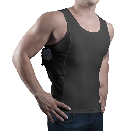 Product Cover ConcealmentClothes Men's Compression Undercover- Concealed Carry Holster Tank Top Shirt