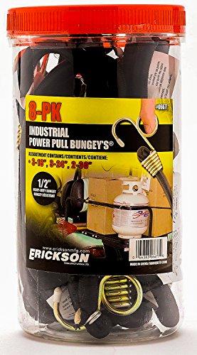 Product Cover Erickson 06845 Black Industrial Bungey Cord, Assorted Length, 18