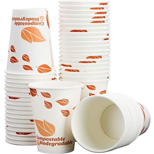 Product Cover Biodegradable and Compostable 12 Oz Paper Coffee Cups. 100 Pack by Avant Grub. Medium Sized, PLA Lined Disposable Beverage Cups for Hot and Cold Drinks. for Shops, Kiosks, Concession Stands and More.