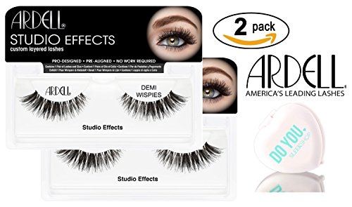 Product Cover Ardell Professional STUDIO EFFECTS Custom Layered Lashes, 2-pack (with Sleek Compact Mirror) (Demi Wispies (2-pack))