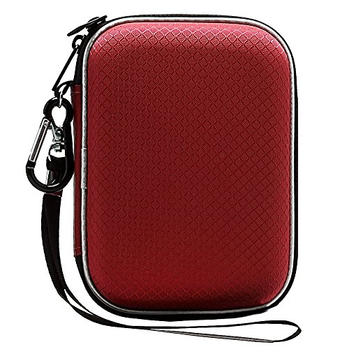 Product Cover lacdo eva Shockproof Carrying case for Western Digital My Passport Studio Ultra Slim Essential wd Elements se 1tb 2tb 4tb 5tb USB 3.0 Portable External Hard Drive Travel case Storage, Large Size red