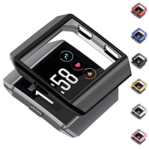 Product Cover Compatible Fitbit Ionic Case Protector greatgo Soft Shock Proof Protective Slim Frame Durable Cover Accessories for Ionic smartwatch Women Men (Classic Black)