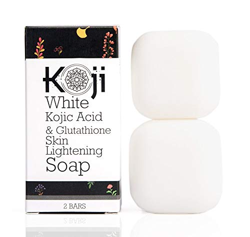 Product Cover Kojic Acid & Glutathione Skin Lightening Soap (2.82 oz / 2 Bars) - Brightening & Bleaching Skin Tone Formula - Reduce Acne Scars, Wrinkles Elimination, Removal Acne Scars, Dark Spots And Freckles
