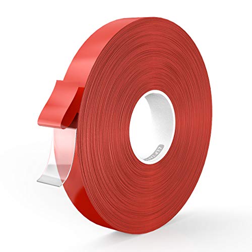 Product Cover LLPT Double Sided Tape Acrylic Waterproof Removable Residue Free Strong Mounting Tape 0.6 Inch x 108 Feet Clear(AC0600)