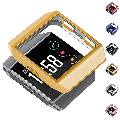 Product Cover Compatible Fitbit Ionic Case Protector greatgo Soft Shock Proof Protective Slim Frame Durable Cover Accessories for Ionic smartwatch Women Men Classic Gold