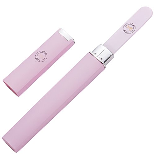Product Cover Best Crystal Glass Nail File - Perfect for Women & Girls - Long Lasting Double Sided Tempered Glass - Professional Salon Manicure/Pedicure Filing Tool for Natural Nails - with Case - Pastel lilac 2mm