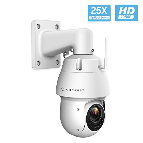 Product Cover Amcrest WiFi Outdoor PTZ IP Camera, Wireless Pan Tilt Zoom (25x Optical) Security Camera, Dual-Band 2.4ghz/5ghz, Starvis Low Light, 328ft Night Vision, IP66 Weatherproof, 1080P 2-Megapixel, IP2M-858W