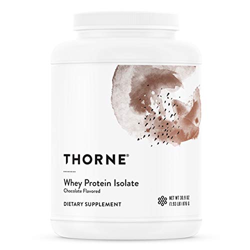 Product Cover Thorne Research - Whey Protein Isolate (Chocolate Flavor) - Easy-to-Digest Whey Protein Isolate Powder - NSF Certified for Sport - 30.9 oz