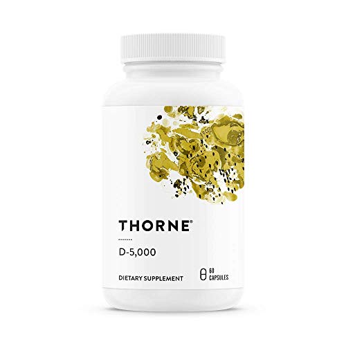 Product Cover Thorne Research - Vitamin D-5000 - Vitamin D3 Supplement (5,000 IU) for Healthy Bones and Muscles - NSF Certified for Sport - 60 Capsules