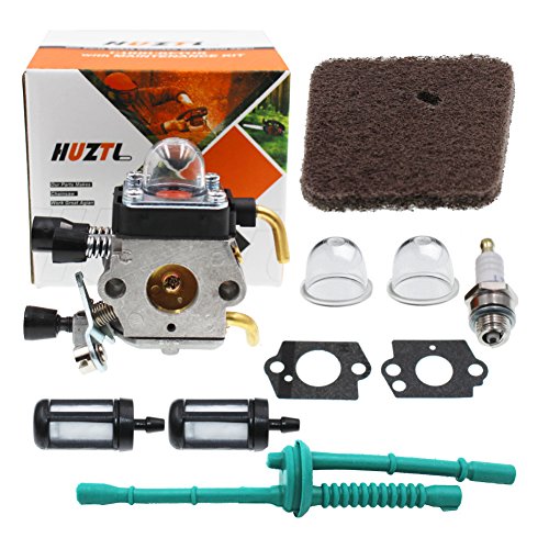 Product Cover HUZTL C1Q-S97 Carburetor for STIHL FS38 FS45 FS46 FS55 KM55 HL45 FS45L FS45C FS46C FS55C FS55R FS55RC FS85 FS80R FS85R FS85T FS85RX String Trimmer Weed Eater with Air Filter Fuel Line Kit