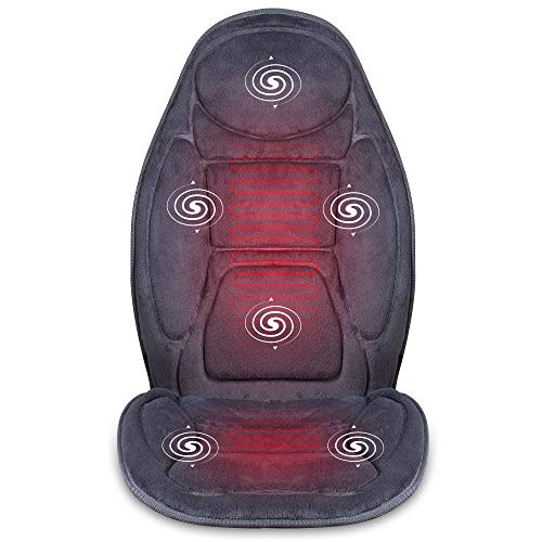 Product Cover SNAILAX Vibration Massage Seat Cushion with Heat 6 Vibrating Motors and 3 Therapy Heating Pad, Back Massager, Massage Chair Pad for Home Office Car use