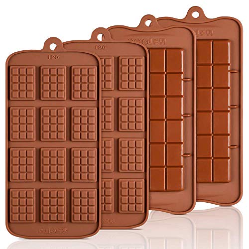 Product Cover Silicone Break Apart Chocolate Molds - Candy Protein and Engery Bar Silicone Mold