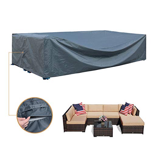 Product Cover Patio Furniture Covers Waterproof Outdoor Furniture Set Covers Sectional Large Loveseat Covers Waterproof Heavy Duty 126 inches