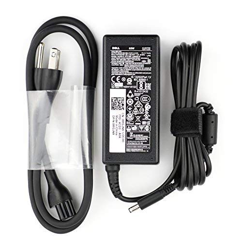 Product Cover New Genuine OEM Original Dell 65W 4.5mm Tip Replacement AC adapter for Dell Inspiron 5551, Inspiron 5555, Inspiron 5558, Inspiron 5755, Inspiron 5758, Inspiron 7348, Inspiron 7558.