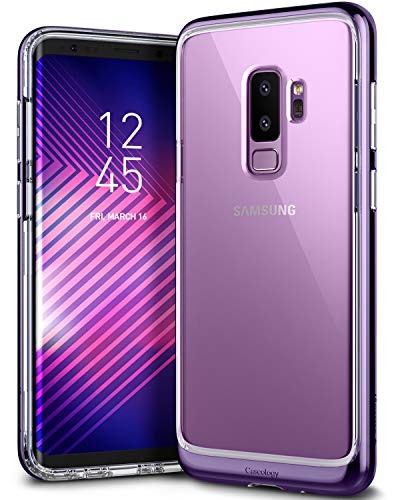 Product Cover Caseology Skyfall for Galaxy S9 Plus Case (2018) - Clear Back & Slim Fit - Metallic Purple