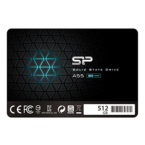 Product Cover Silicon Power 512GB SSD 3D NAND A55 SLC Cache Performance Boost SATA III 2.5