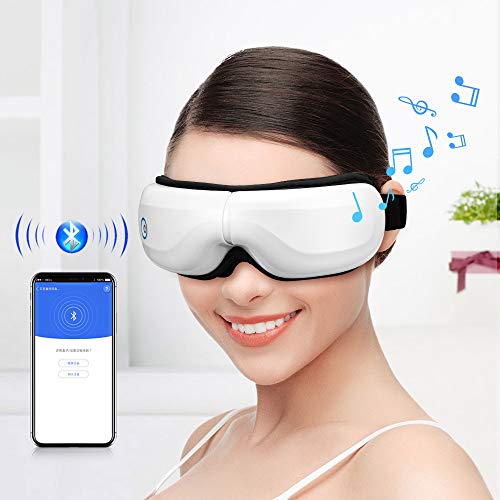 Product Cover Bromose Wireless Foldable Rechargeable Eye Massager，Intelligent Mode One-Click Operation Eye Massager,Wireless Bluetooth Music Therapy Stress Relief for Eye Care Best Gift