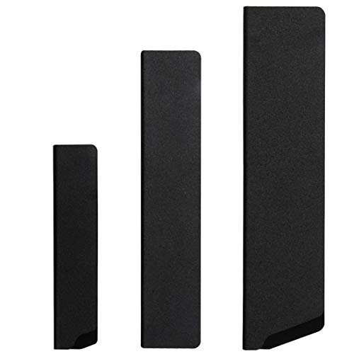 Product Cover 3 - Piece Universal Knife Edge Guards Set - 8 Inch / 6Inch / 5Inches,Knife Sleeve for Chefs Knife, Cleaver - Plastic & Felt