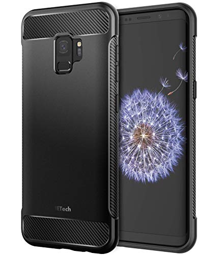 Product Cover JETech Case for Samsung Galaxy S9, Protective Cover with Shock-Absorption and Carbon Fiber Design, Black