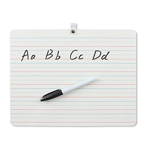 Product Cover Grope Dry Erase Lapboard Portable Learning Board, Double Sided, Lined/Plain Writeboard Mini Lapboards with Black Marker for Students 9x12 inches Set of 1