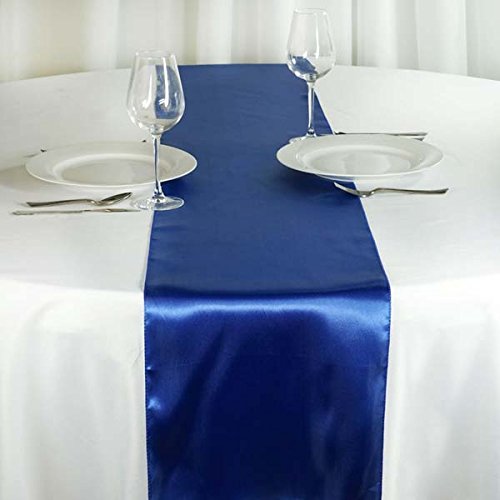Product Cover Efavormart 10 Packs of Premium Satin Table Top Runner for Wedding Birthday Party Rectangle and Round Table 12