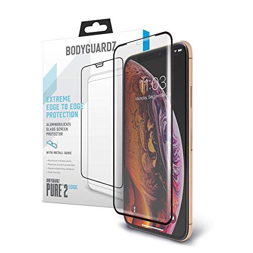Product Cover BodyGuardz - Pure 2 Edge Glass Screen Protector for Apple iPhone Xs/X, Ultra-Thin Edge-to-Edge Tempered Glass Screen Protection for Apple iPhone Xs/iPhone X - Case Friendly